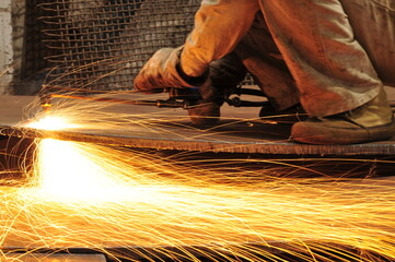 Smelting industry sparks in steel mills