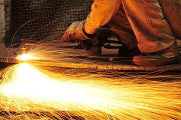 Smelting industry sparks in steel mills