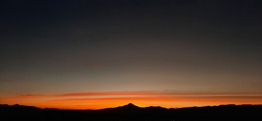 sunset in the mountains