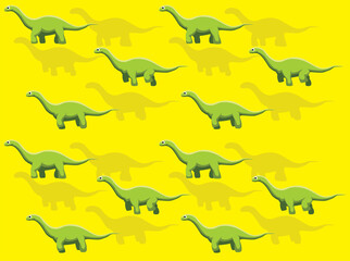 Animal Animation Dinosaur Apatosaurus Vector Seamless Wallpaper