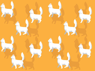Animal Animation Cat Turkish Angora Vector Seamless Wallpaper