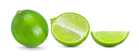 lime isolated on white