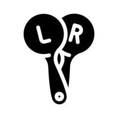 shoulder blades ophthalmology glyph icon vector. shoulder blades ophthalmology sign. isolated contour symbol black illustration