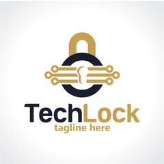 tech lock logo icon