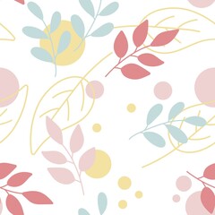 Abstract art nature background vector. Modern shape line art. Botanical foliage pattern design for summer sale banner , wall art, prints and fabrics.