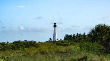 Cape Florida Light lighthouse in Key Biscayne, Florida