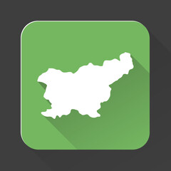Slovenia map with borders isolated on background