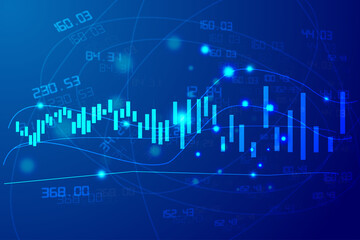 Financial stock market chart technical abstract background