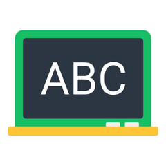 Modern design icon of abc learning