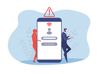 hacker steal data and personal information concept vector