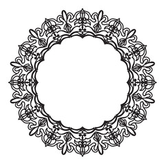 Fototapeta premium round lace frame