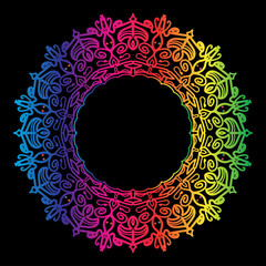 abstract floral frame