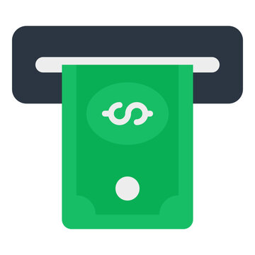 A Unique Design Icon Of Cash Withdrawal 