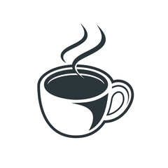 illustration of a cup of hot drink, vector art.