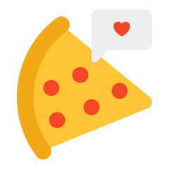 Trendy vector design of pizza chat
