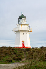 Fototapeta na wymiar Close up of Waipapa lighthouse in the Catlins New Zealand