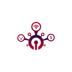 design tecnologi logo vector