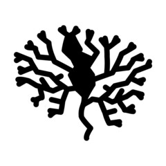 Fototapeta na wymiar irish moss seaweed glyph icon vector. irish moss seaweed sign. isolated contour symbol black illustration