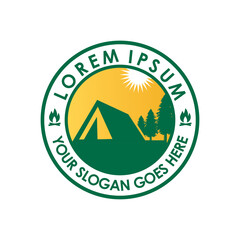 camping logo , adventure logo vector