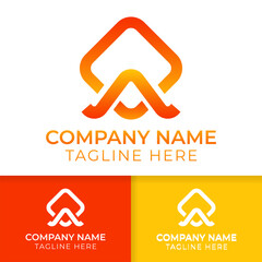 A logo design. good for company and business logo with gradient and solid style