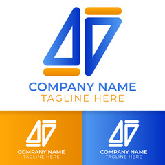 Gradient logo design. Company business, start up technology, media, and online business logo