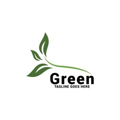 Natural products logo design vector template. leaf icon.