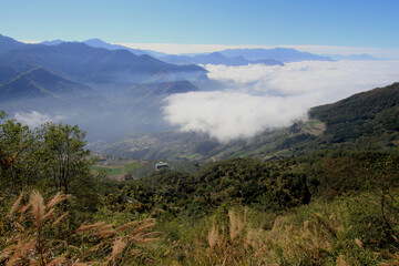Sea Of Clouds by Mt Hehuanshan and  Qingjing Farm in Taiwan