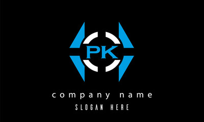 PK creative game logo vector