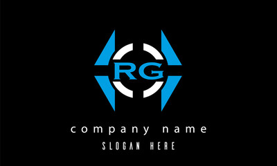 RG creative game logo vector