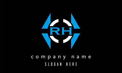 RH creative game logo vector