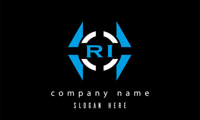 RI creative game logo vector