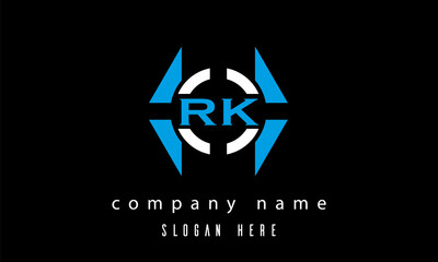 RK creative game logo vector