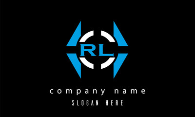 Obraz premium RL creative game logo vector
