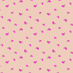 bright pink pattern with hearts