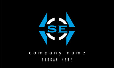 SE creative game logo vector