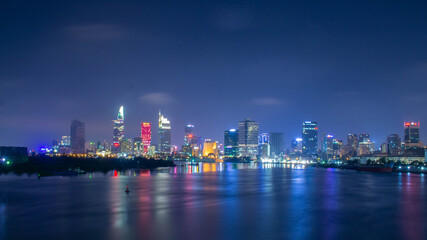 Fototapeta premium Ho Chi Minh city at night