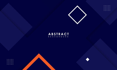 dark blue background with abstract square shape, dynamic and sport banner concept.