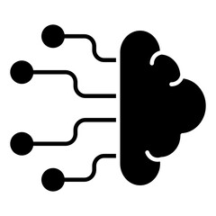 An icon design of cloud connections