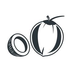 a collections of coconut icon, coconut vector art.