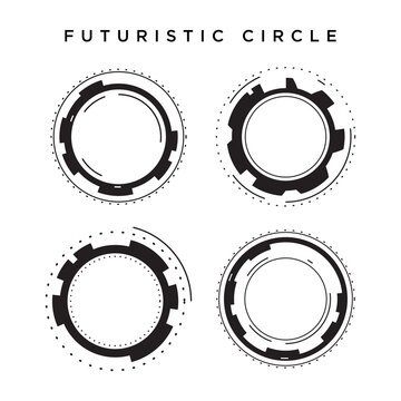 brush circle frame concept, modern and hand-drawn circle.
