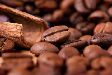 coffee beans with cinnamon