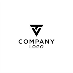 abstract TV Vt logo geometric vector