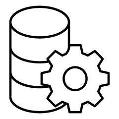 A unique design icon of database setting