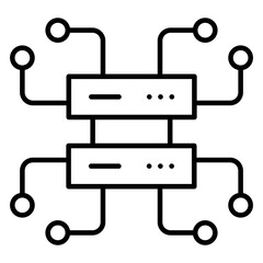 Modern design icon of server connections
