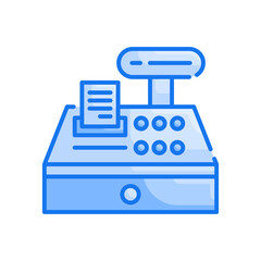 payment machine vector blue colours icon style illustration. EPS 10 File