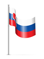 Wavy flag of Slovakia