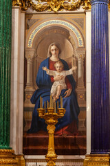 Obraz premium Madonna and child. Mosaic