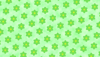 Green abstract background with star shapes.