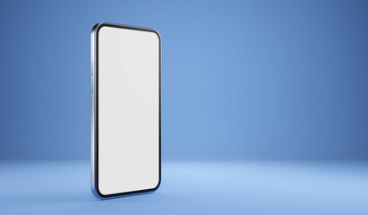 Mockup image mobile phone with blank white screen