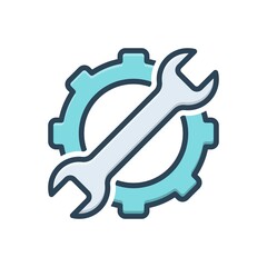 Color illustration icon for fixes